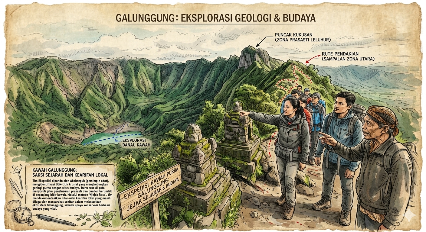 EXSPLORASI GEOLOGI DAN DAN BUDAYA KAWAH PURBA GALUNGGUNG